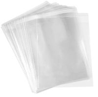Imagine Studios Cellophane Bags - 100-Pack Clear Resealable Cellophane Bags, 8.7 x 11.8 Inches, 3 Mil Sealable Cello Bags for Packaging 8x10 Photo Framing Mats, Greeting Cards, Postcards, Letters