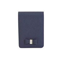 Genuine Leather Cigarette & Lighter Case Cosmetic Pouch with Mirror Navy