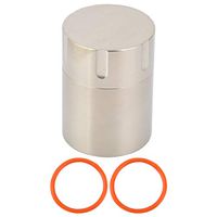 Keenso Pill Bottle, 2 Colors Outdoor Survival Emergency Waterproof Sealed Pill Bottle with Waterproof Rings Camping EDC Container(Primary Color)