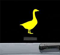 JS Artworks Goose Silhouette Vinyl Decal Sticker (Yellow)