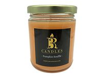 Pumpkin Souffle Scented Candle by 3R Candles - Soy/Paraffin Wax Glass jar - Fall Home Decor Gifts for Holiday & Christmas Season - Essential Autumn Gift Ideas