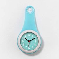 Your only family Fashion Creative Simple Home Bathroom Wall Clock Waterproof Mute Alarm Clock Creative Kitchen Refrigerator Suction Cup Wall Clock 5 Color Pretty (Color : A)