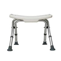 Bath Stool White Senior Foldable Bath Chair Pregnant Woman Telescopic Bath Stool Aluminum Alloy Non-Slip Shower Chair with Suction Pad