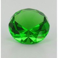 3'' 80mm Green Shining Glass Diamond Paperweight