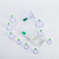 12Pcs/Set Magnetic Massage Suction Cup Set Medical Vacuum Body Massager Different Size - Wrinkle Reducer Increase Collage Production Facelift Pain Relief Reduce Cellulite Lymph