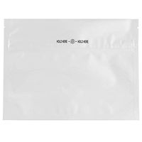 Caviar Locker HNP - Mylar Smell Proof Child Resistant Barrier Exit Bags - Resealable Zipper - 50 Bags (White, Medium)