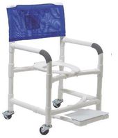 Lumex 89351 Bariatric Commode Bath Chair with Sliding Footrest, 30"