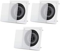 Acoustic Audio CS-I83S in Wall/Ceiling 8" Home Theater 3 Speaker Set 3 Way 1050 Watt CS-I83S-3S
