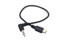 Duttek Mini USB Male Microphone Adapter to 3-Pole 3.5mm DC Male AUX Audio Jack Cable-0.3m/Black
