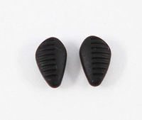 BEHLINE 2 Pairs Premium Soft Silicone Nose Pads for Nike Eye Glasses Bonus Lens Cleaning Cloth (Black)