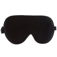 Sleep Mask (Black) Natural Silk Sleeping Blindfold | Travel Friendly Light Blocking Eye Cover for Men & Women | Cool, Relaxing Comfort | Include Storage Bag – by Ozark Breeze