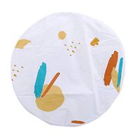 LJSLYJ Yellow Geometric Round Floral Printed Fan Dust Cover Net Microfiber Fan Dustproof Cover