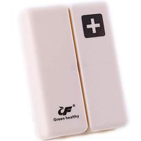 Dose Weekly (7 Day Pill Box) Locking Pill Planner and Vitamin Organizer .Travel Medication Pill Box Case (Rice White)