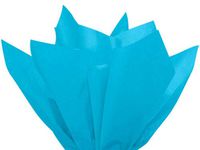 Pack of 5 Autumn Leaves Matte Design CUB Size Bag Choose Tissue Paper (Turquoise) npKN398
