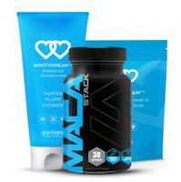 Gluteboost - BootyDream Butt Enhancement Combo Kit - Natural Buttocks and Curve Enlargement Cream and Pills and Maca Stack Maca Root Supplement - 1 Month Supply