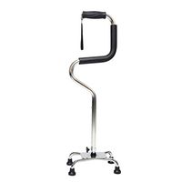 Crutches Canes Aluminium Alloy Walking Stick for The Elderly Four-Legged Multifunctional Walking Stick Medical Walker (Color : Silver)
