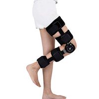 Hinged Post Op Knee Brace Adjustable ROM Leg Stabilizer Recovery Immobilization After Surgery Medical Orthopedic Guard Protector for Injury Fauay,Right,S