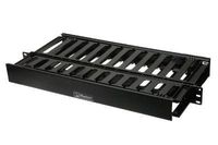 Panduit PatchLink Horizontal Cable Manager - Cable management panel - black - 1U