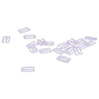 Porcelynne White Nylon Coated Metal Replacement Bra Strap Slide Hook - 1/2" (13mm) Opening - 50 Pairs (100 Pieces)