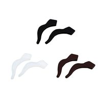 3 Pairs Anti-Slip Eyeglass Retainer Holder Sleeve Ear Hook Lock Large Brown Whit
