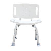 HAMIMI Spa Bath Old Man Shower Chair Pregnant Women Aluminum Alloy Non-slip Heavy Duty Adjustable Shower Chair Portable Shower Seat Adjustable Bath Seat With Backrest Shower Seat White Bath Shower Sto