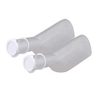 2Pcs Transparent 1000ml Male Urinal Bottle Urinal Container with Detachable Spout Secure Cap Without Handgrip