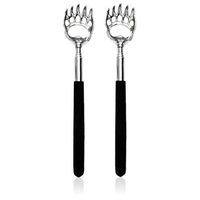2PCS Back Scratchers for Men, Bear Claw Back Scratcher Extendable Metal Retractable Telescopic Handle for Itch Relief Men Women Kids in Travel Home Office