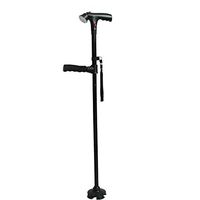 Crutches Folding LED with Light Walking Stick Small Four-Legged Cane Trekking Pole,Adjustable Height,Suitable for Climbers and Seniors