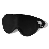 Silk Eye Mask & Silk Sleep Mask with Carry Pouch - BED by NOON - Natural Mulberry Eye Cover with Anti-Tangle Strap Universal Fit for Women and Men. Best mask for Travel, Sleep and Meditation. (Black)