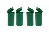 19 DRAM POP TOP Bottles Qty CASE Size Count Squeeze top Rx Pill Bottles Prescription Crafts Coins Storage Medicine 420 Containers Made in USA (50 PCS, Green - Solid (Opaque)