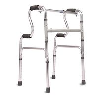 Elderly Walker with Wheel, Disabled Walker Height Adjustable Portable Folding Walker Suitable for People of Different Heights,A