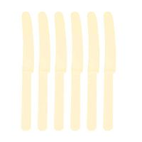 Premium Heavy Weight Plastic Knives | Vanilla Creme | Pack of 48 | Party Supply