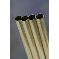 K&S Precision Metals 1147 Round Brass Tubing, 3/16" OD x 0.014" Wall Thickness x 36" Length, Made in USA