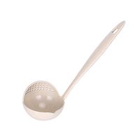 YRD TECH Spoons 2 in 1 Long Handle Lovely Porridge Creative Wheat Straw Soup Spoon with Filter Dinnerware Kitchen Colander Tools (Beige)