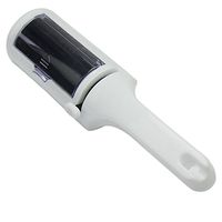 Electrostatic Static Clothing Lint Dust Pet Dog Puppy Hair Cleaner Remover Roller Brush Sweeper Plastic White