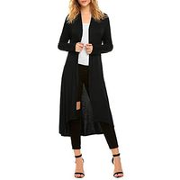 Women's Cardigan Coat,Ladies Casual Loose Long Sleeve Solid Open Front Drape Maxi Outwear Autumn Winter Jacket Tops