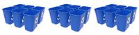 Storex Medium Recycling Basket, 15 x 10.5 x 15 Inches, Blue, Case of 6 (STX00714U06C) (Тhree Pаck)