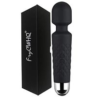 Upgraded Power Wand Massager - 8 Intense Speed 20 Patterns - Handheld, Rechargeable and Cordless, Therapeutic Powerful for Sports Recovery & Muscle Aches (Black)