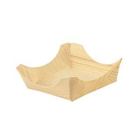 PacknWood 210BBUP3 Pin Up Wooden Square Plate - 2 oz - 3.5 x 3.5" - 250 per case