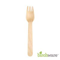 Birchware Classic - Compostable Wooden Forks, Biodegradable Party Supplies for Any Graduation, Luau, Fiesta, Tea Party, and More, Craft Supplies for Kids and Adults - (300 Forks)