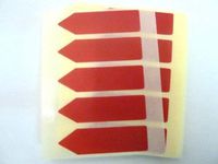 Minilabel 125 X Red Alert Arrow Labels , Unprinted / Write Your Own , Removable Low Tack Stickers For Documents, Letters Or Contracts