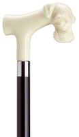 Schnauzer Dog Derby Black Cane With Ivory Handle  -Affordable Gift! Item #DHAR-9140138