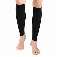 KEWIAR Women's Footless Compression Socks (20-30mmHg) - Medical Calf Compression Sleeve Support hose for Swelling, Shin Splint, Varicose Veins, Edema, Nurses & Maternity (Black,XL)