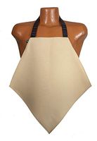 Food Firewall Adult Dining Bib/Mini-Apron-Top Clothing Protectors - Tan Basico, Available in Red, Blue, Purple, Teal, Rust, Sand and Black