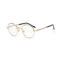 MINCL/Multiple Focus Reading Glasses Metal Frame Anti Glare Blue Light Blocking Computer Reading Glasses (0/ADD+125, gold)