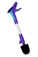 Peppy Brush 3-in-1 Toilet Bowl Brush - Built-In Cleaning Spray System & Stylish Brush Holder - Ergonomic & Hygienic Toilet Cleaning Tool - Bonus 16 oz Peppy Bowl Cleaning Solution