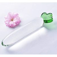 Glass Wand Heart Massager Fruit Vegetable Cane Candy 7 Handheld Shapes Medical Grade Massage Tool as A Beginner Gift Toy for Partner Joy (Large Radish)