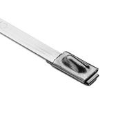Hellermann Tyton MBT14S-S Stainless Steel Tie, 14.3" Long, 202lb Tensile Strength, SS304, Metal (Pack of 100)
