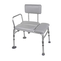 Drive Medical Retail Packaged Padded Transfer Bench, Gray