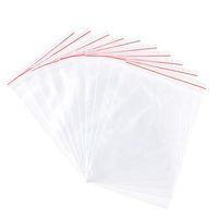 Fashewelry 100Pcs 4.72x6.69" Clear Plastic Resealable Zip Poly Bags Reclosable Top Seal Zipper Lock Small Bags for Jewelry Findings Wedding Party Favor Candy Food Storage Packaging